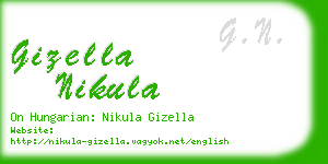 gizella nikula business card